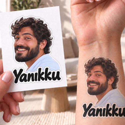 Kişiye Özel Doğum Günü Dövmesi | STASH-108 | Fotoğraflı Geçici Dövme