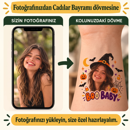 Kişiselleştirilebilir Cadılar Bayramı Geçici Dövme Koleksiyonu | STASH-604