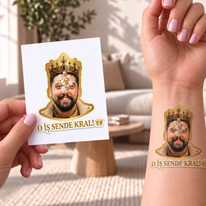 Kişiye Özel Doğum Günü Dövmesi | STASH-131 | Fotoğraflı Geçici Dövme