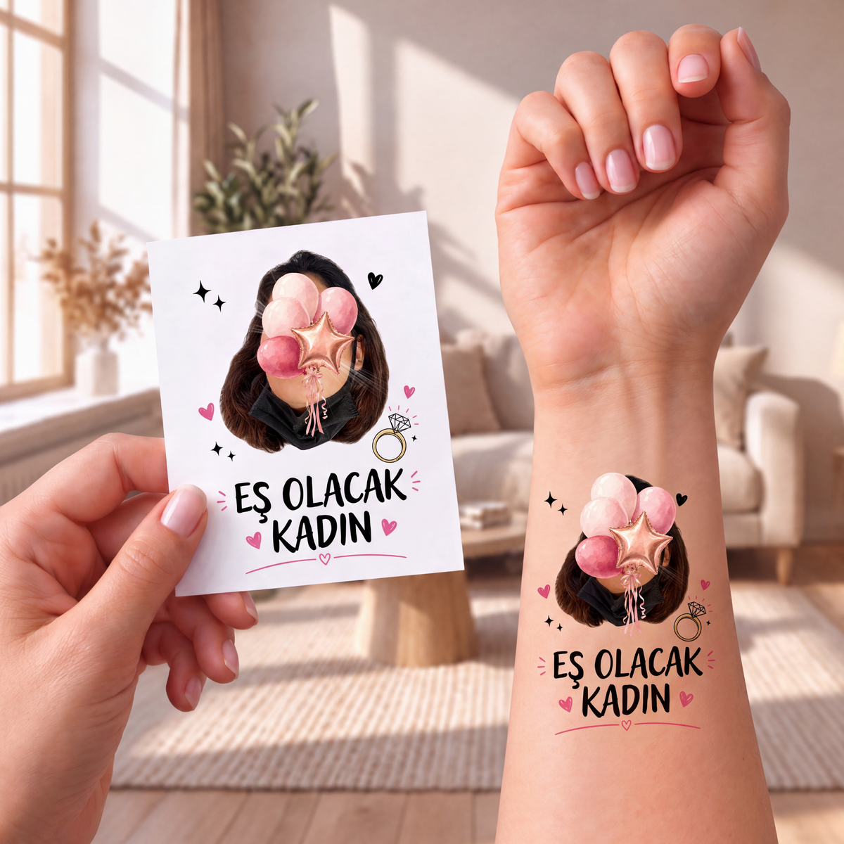 Düğün - Bekarlığa Veda Konseptli Dövme | STASH-254 | Fotoğraflı Geçici Dövme