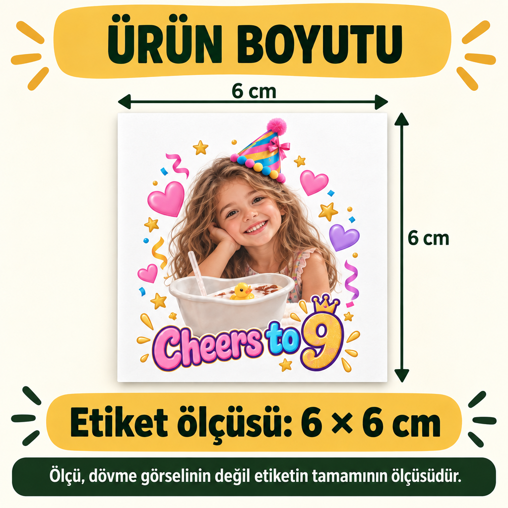 Kişiye Özel Doğum Günü Dövmesi | STASH-131 | Fotoğraflı Geçici Dövme