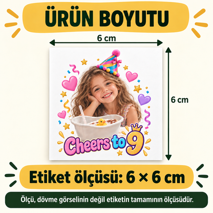 Kişiye Özel Doğum Günü Dövmesi | STASH-103 | Fotoğraflı Geçici Dövme