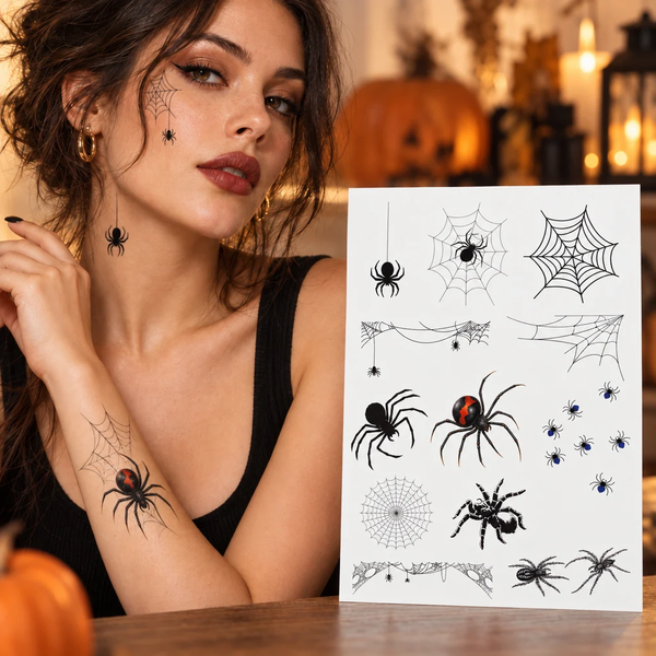 Cadılar Bayramı Konseptli Hazır Dövme Seti | STASH-633
