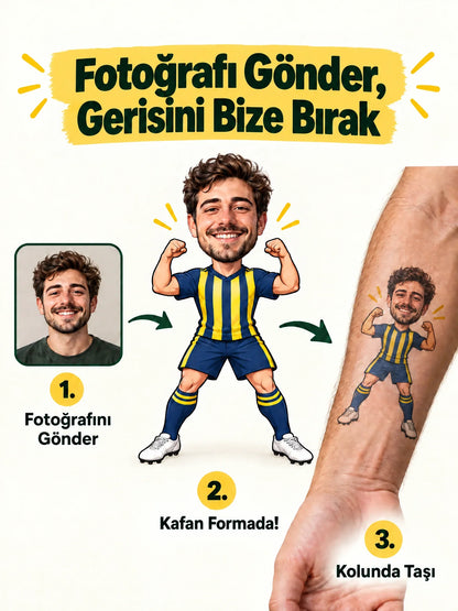 Kişiye Özel Taraftar Dövmesi | Fotoğraflı Geçici Dövme – Stash Market