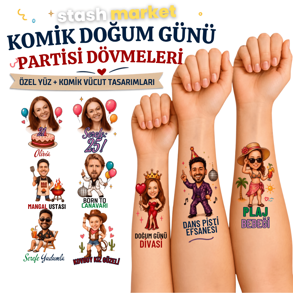 Stash Market | Özel Kişiselleştirilebilir Geçici Dövme - Stash Market